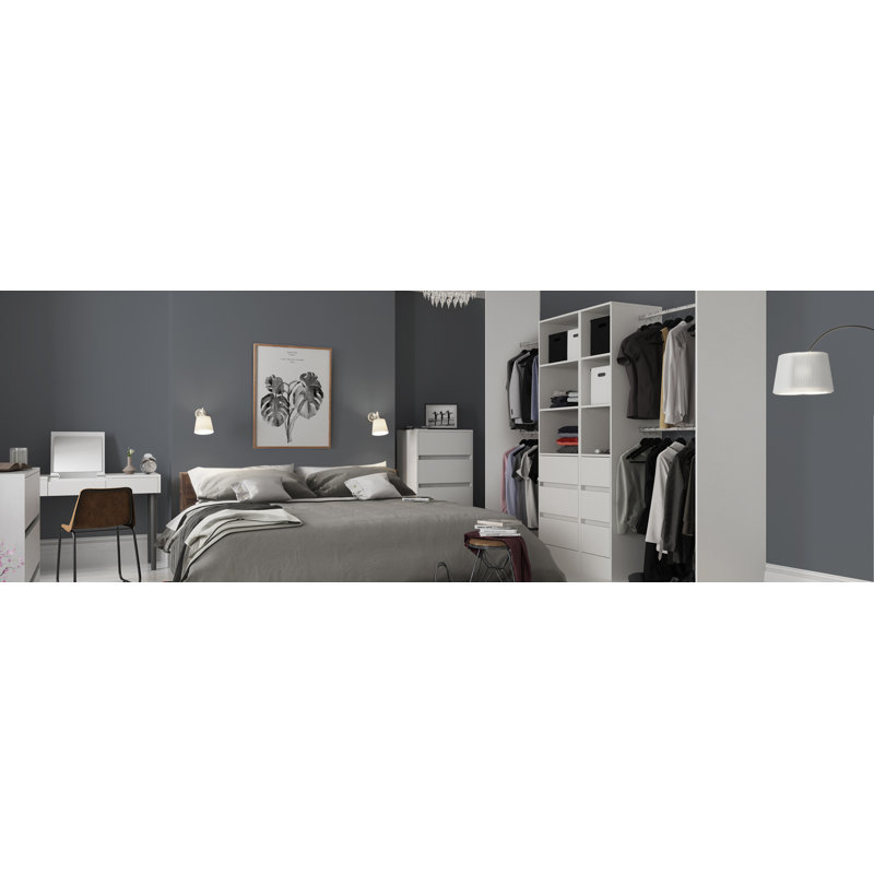280 cm W Shelving Unit, White
