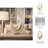 Zarielle Modern Gold Aluminum Abstract Sculpture - 20" Decorative Metal Accent for Home or Office