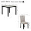 Ensemble de salle à manger 5 pièces avec plateau de table effet béton, ensemble de table de salle à manger moderne en bois, ensemble de 4 chaises de table en bois massif pour la salle à manger, la cuisine, le restaurant, gris et noir