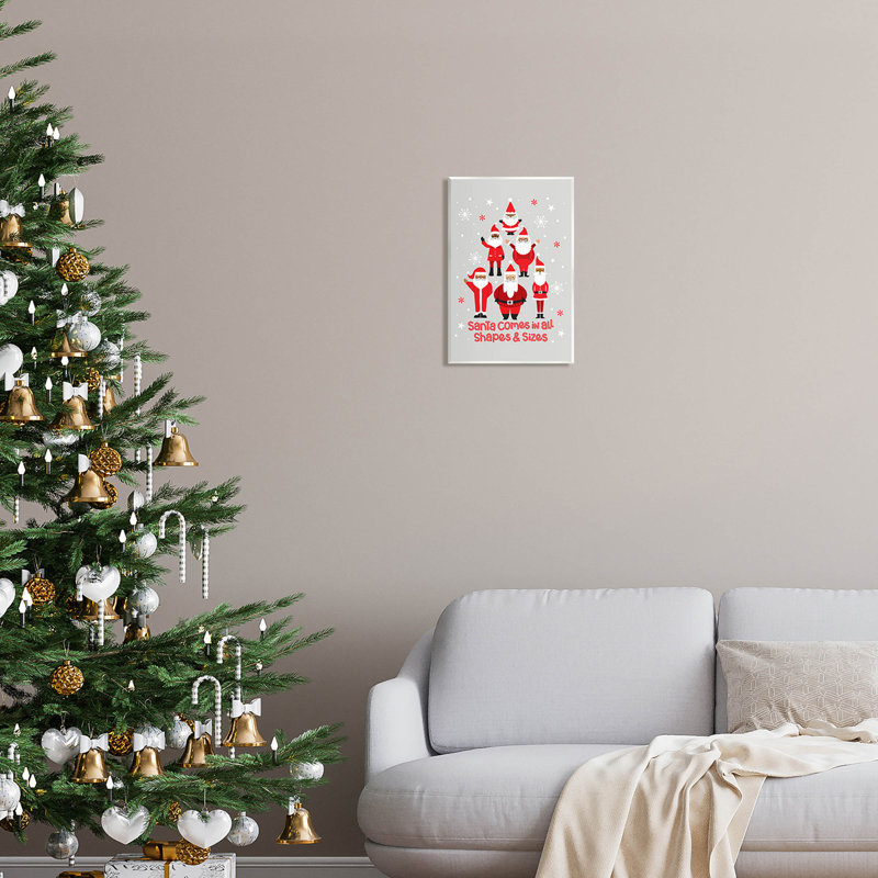 Père Noël toutes formes et at-179, H 15 po x l 10 po x P 0,5 po, Plaque murale
