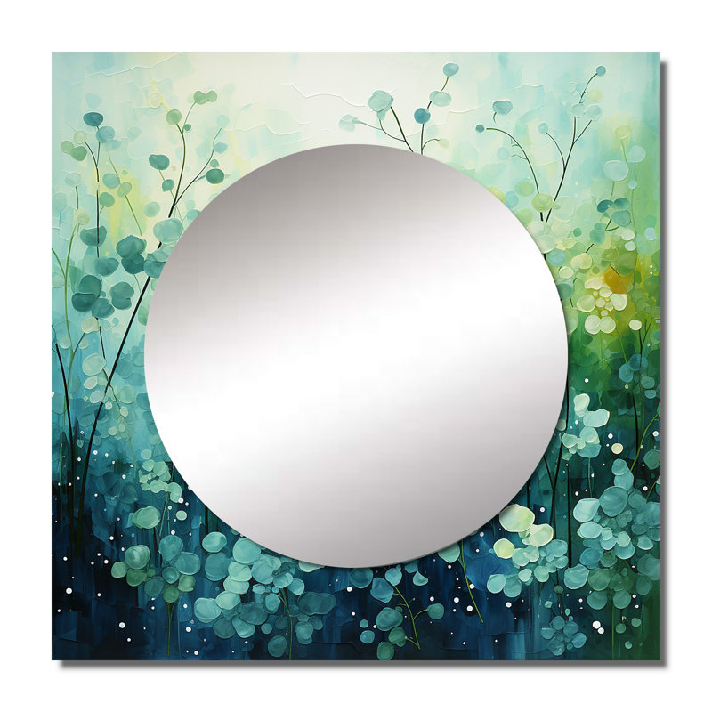 Massard - Art mural abstrait carré pour salle de bain, 23 po x 23 po