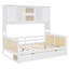 Lit de jour en bois avec armoire et rangement, armoire de rangement en bois 2 tiroirs, gestion de l'espace-557073745