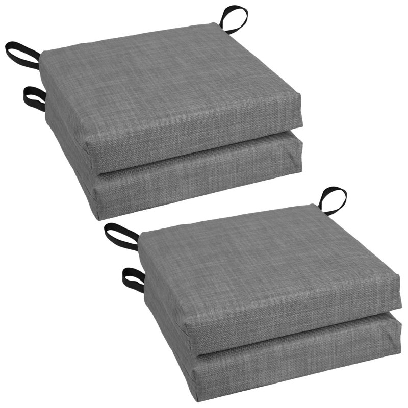 Outdoor 3'' Seat Cushion, Cool Gray
