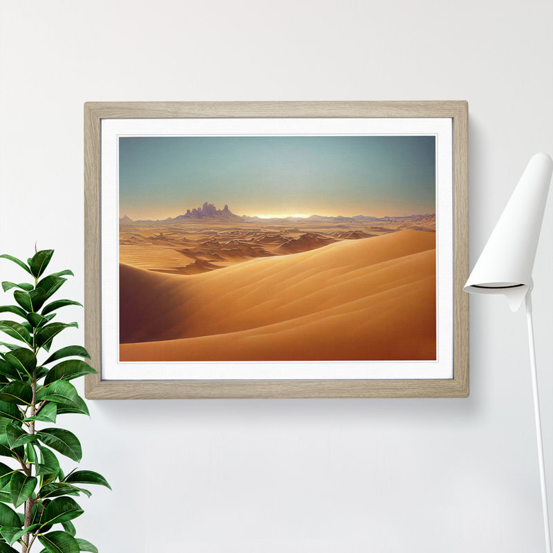 The Gorgeous Desert - Framed Print, 46cm H x 64cm W, Oak