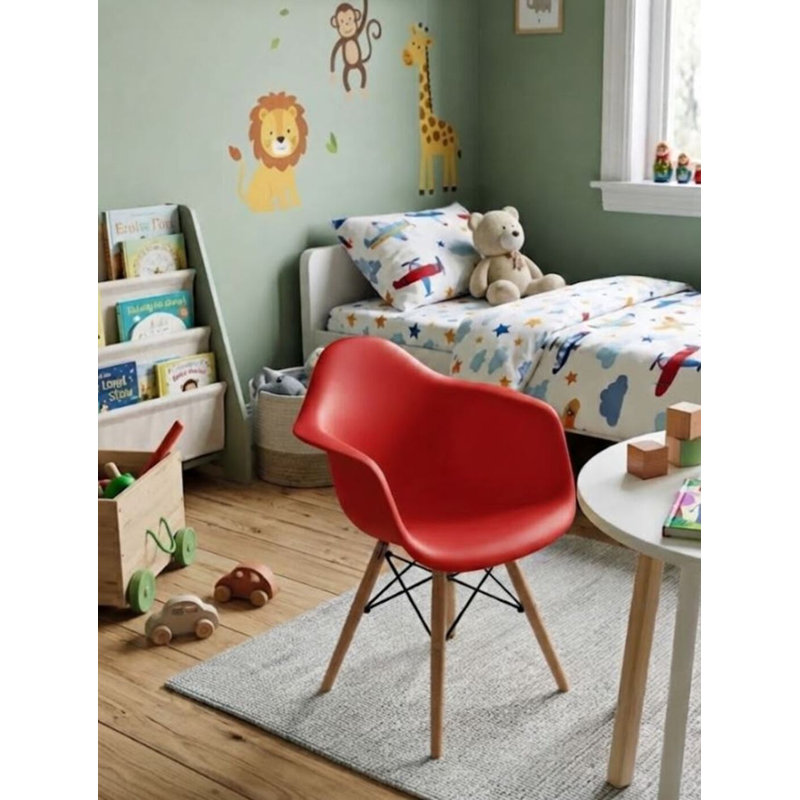 Chaise pour enfants en plastique Benson, Rouge