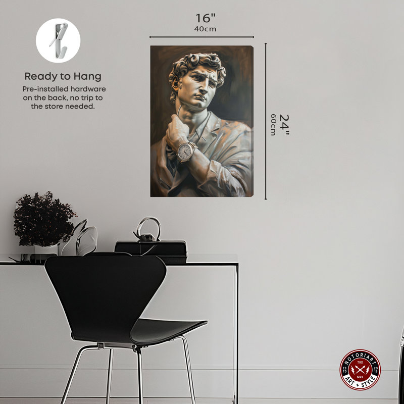 Classy Sculpture Gallery Wrapped Canvas Wall Art, 36" x 54"
