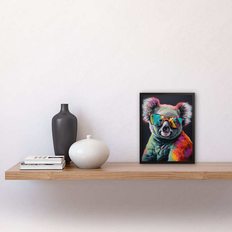 Ashlock Koala Bear With Sunglasses Modern - Single Picture Frame Print