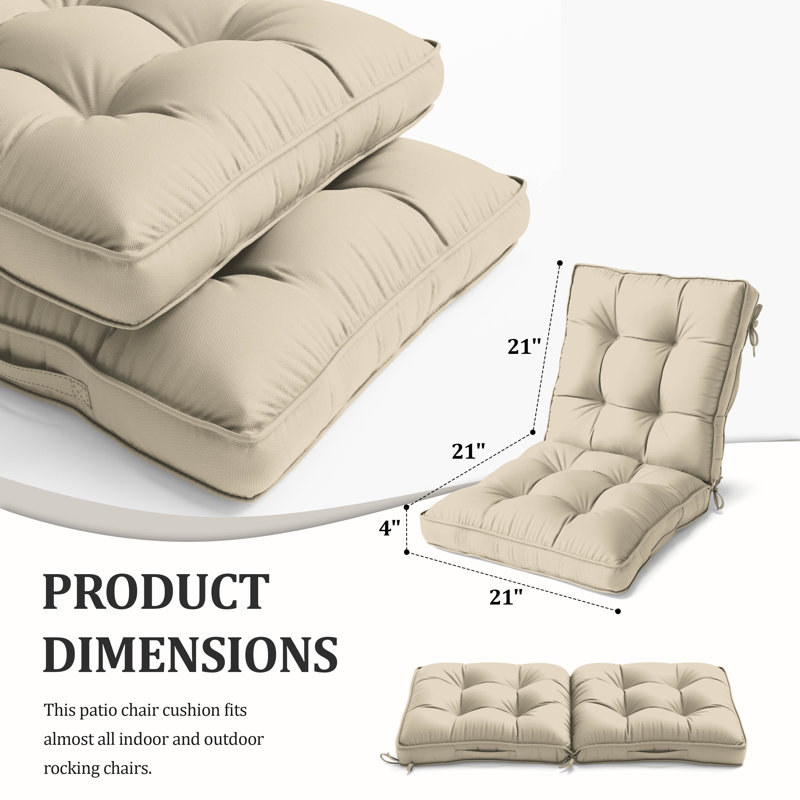 Outdoor/Indoor Seat / Back Cushion, Cream