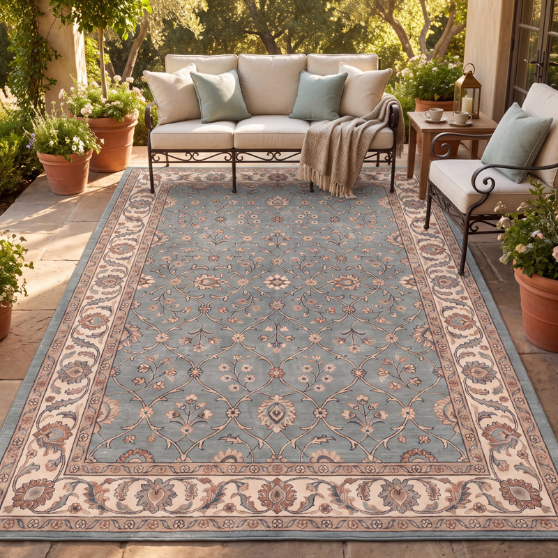 Tapis traditionnel à motif floral intégral en phlogopite, couleur turquoise, crème, orange et gris, antidérapant, à poils courts, pour l'intérieur et l'extérieur, adapté aux animaux domestiques, idéal pour le salon, la chambre, la salle à manger, l'entrée, le corridor, le bureau, la cuisine, les zones de passage intensif, facile à nettoyer, imprimé, bords doux et lavable.