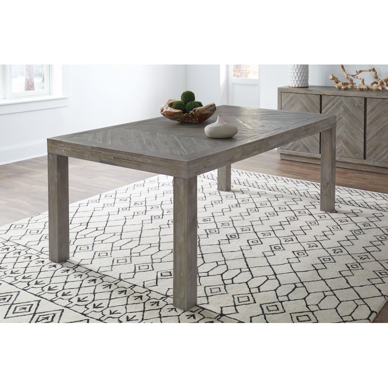 Marilina Acacia Solid Wood Base Dining Table