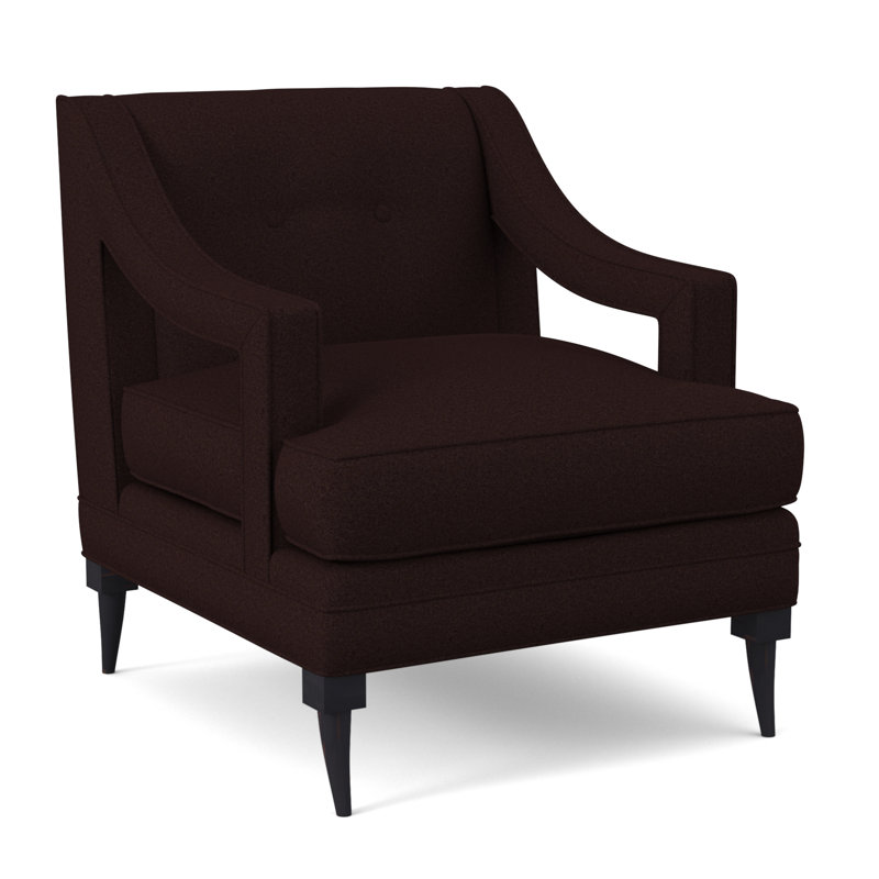 Perry Tufted Armchair, Vintage Ebony, Margaret Mahogany