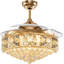 Dreux Modern Crystal Ceiling Fan with LED Bulbs and Remote Control -1973443667-1993336735