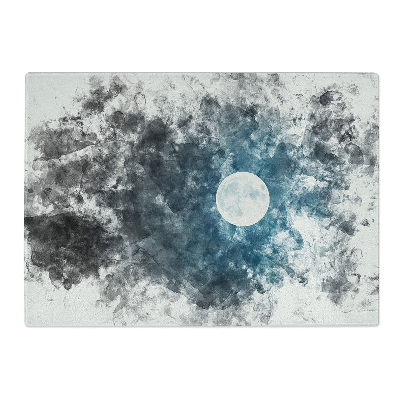 Tempered Glass the Full Moon at Midnight Chopping Board, 28.5 cm x 39 cm