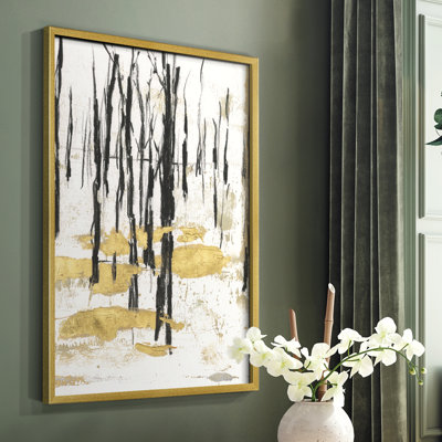 «Gilded Winter I», reproduction encadrée - bois massif