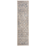 Cambrai Geometric Light Gray/Dark Blue Area Rug