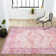 Scottsdale Ogee Medallion Machine-Washable Red/Orange/Cream Rug