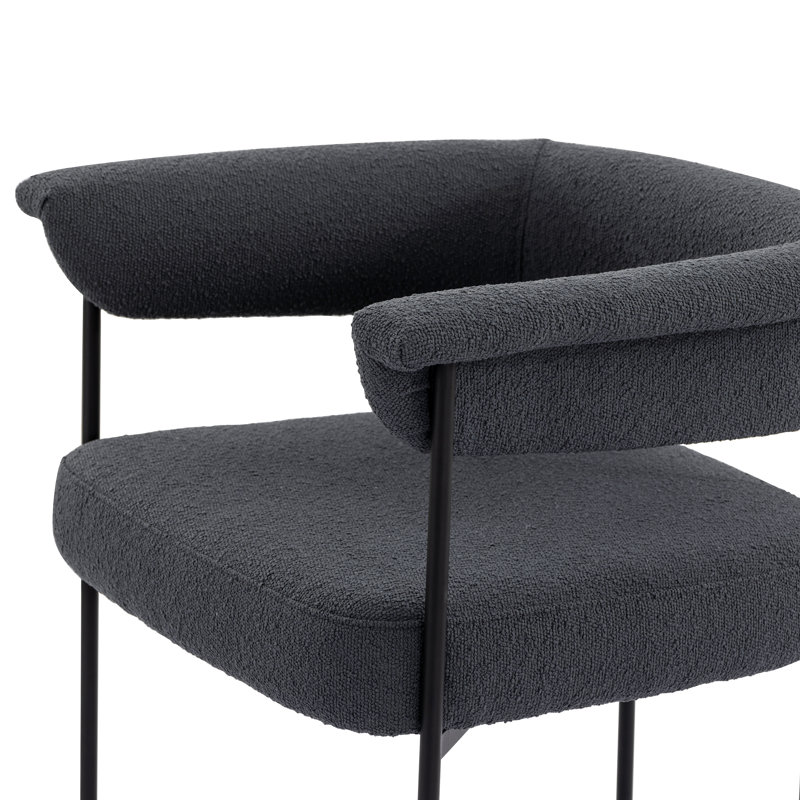 Carrie Upholstered Stool, Counter Stool (26.5" Seat Height), Light Camel Polyester, Solid