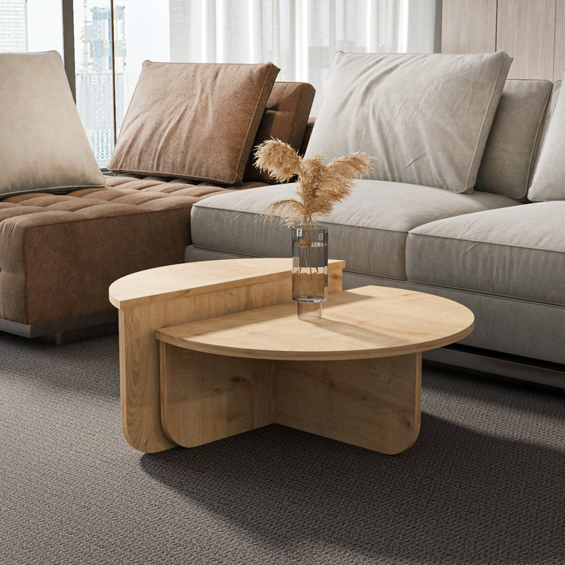 Alves 68cm W Coffee Table, Natural Wood