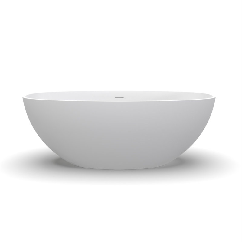 61 Inch Small Size Artificial Stone Solid Surface Freestanding Bathroom Bathtub