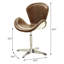 Fauteuil d'appoint rétro et chromé