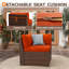 Chaise d'extérieur en osier avec coussins-1687671333