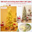7,5 pi Arbre de Noël floqué avec pomme de pin chaude-1621035513