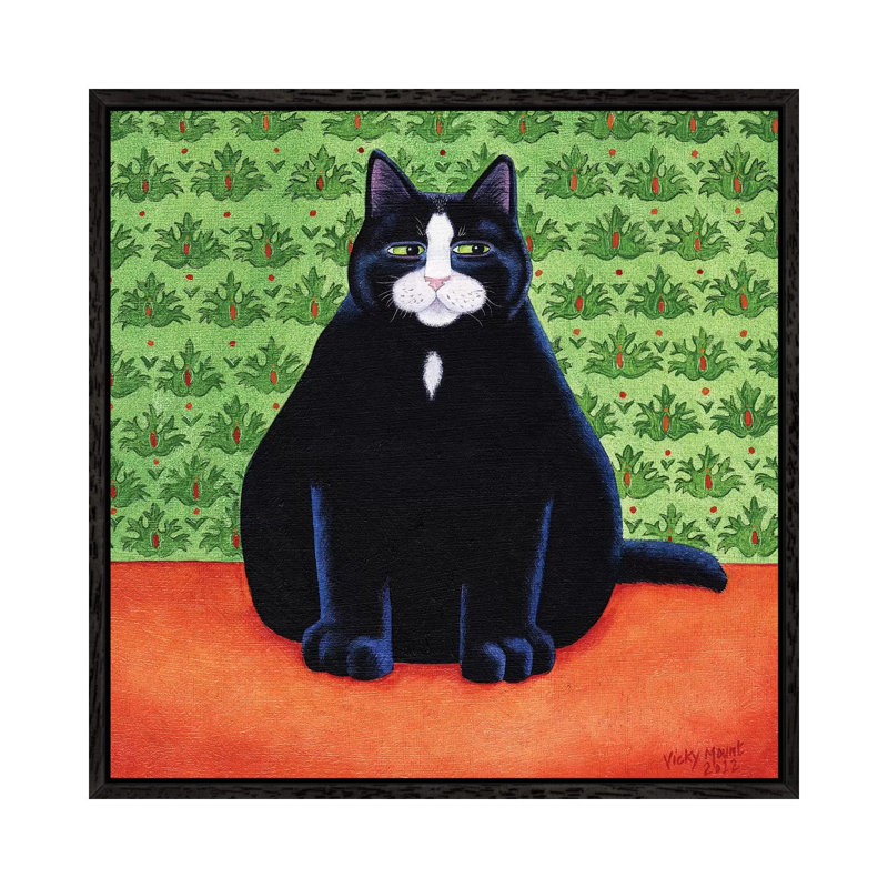 Nobby by Vicky Mount - Painting on Canvas, Black Framed, 45.72 cm H x 45.72 cm W