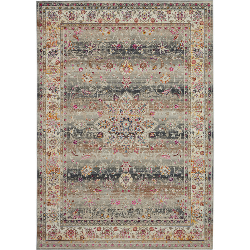 Tapis gris Karey, Rectangle 5 pi 3 po x 7 pi 10 po