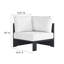 Chaise de coin modulaire en aluminium thermolaqué Modway Tahoe-95616648