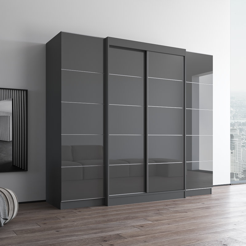 Armoire 90,6 "A1201-AEXX Aria, H 79 po x l 91 po x P 26 po, gris
