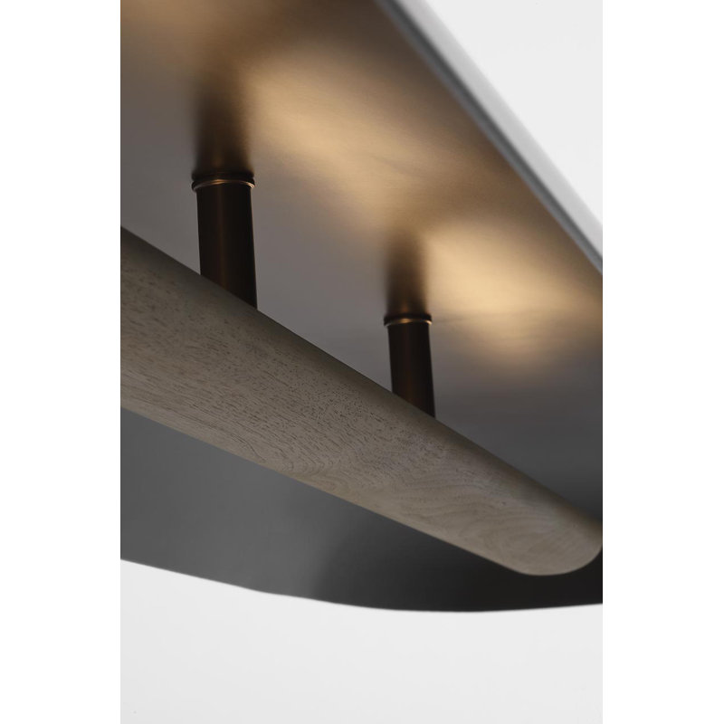 Anne-Marie Barton Remi 60" Linear Pendant, Matte Carbon and Warm Walnut