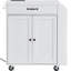 Armoire de rangement sur roulettes avec station de charge pour îlot de cuisine