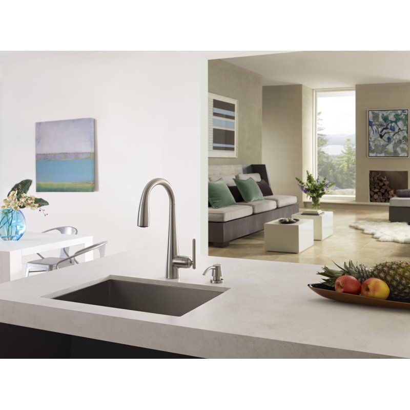 Lita Pull Down Bar Faucet, Stainless Steel