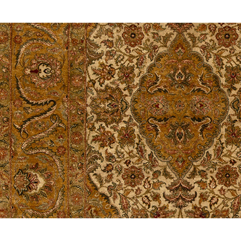 Tapis rectangulaire en laine noué à la main