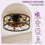  20 Inch Caged Ceiling Fan With Lights And Remote