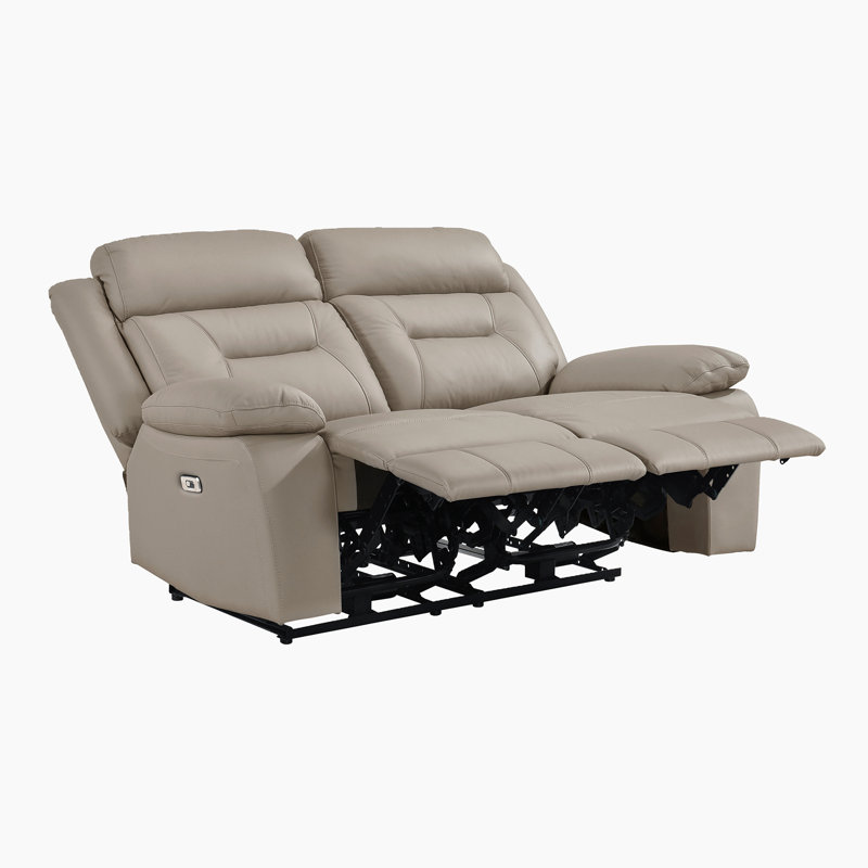 Hornbeck 62.5" Modern & Contemporary Power Double Reclining Loveseat - Dual Power Reclining with One-Touch Control, Integrated USB Charging Ports
