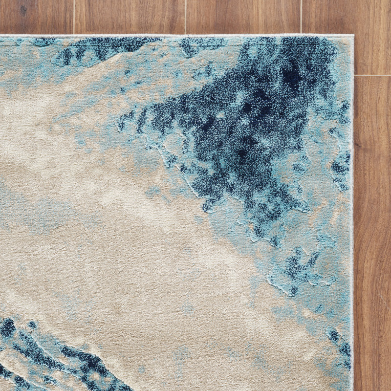 Ellisa Damian Machine Woven Abstract Area Rug, Runner 2'7" x 8'