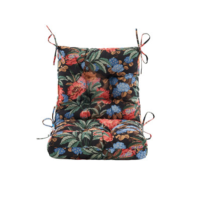 Seat/Back Outdoor Chair Cushion,Patio Chair Cushion With Tie,Tufted Replacement For Patio Furniture,20X20x4,1 Count