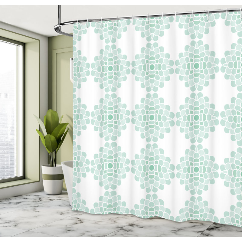 Shower Curtain with Hooks Included, 69" H x 105" W