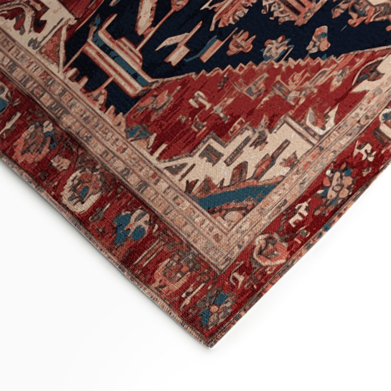 Tapis d'intérieur et d'extérieur brun Persian, Rectangle 9 pi x 12 pi