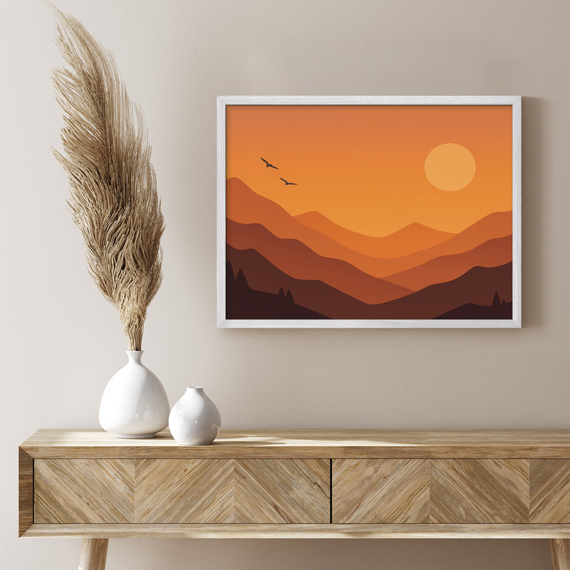 Reproduction de paysage encadrée pour la maison - 11 po x 14 po, H 11 po x l 14 po, Blanc