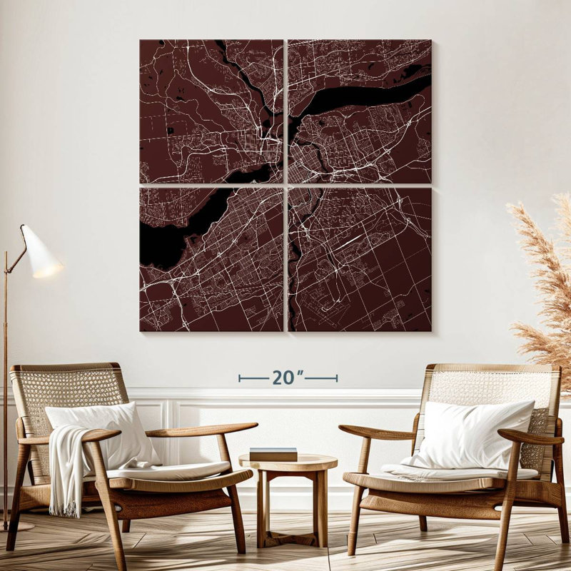 Aliaz Ottawa City Map, 57" H x 57" W