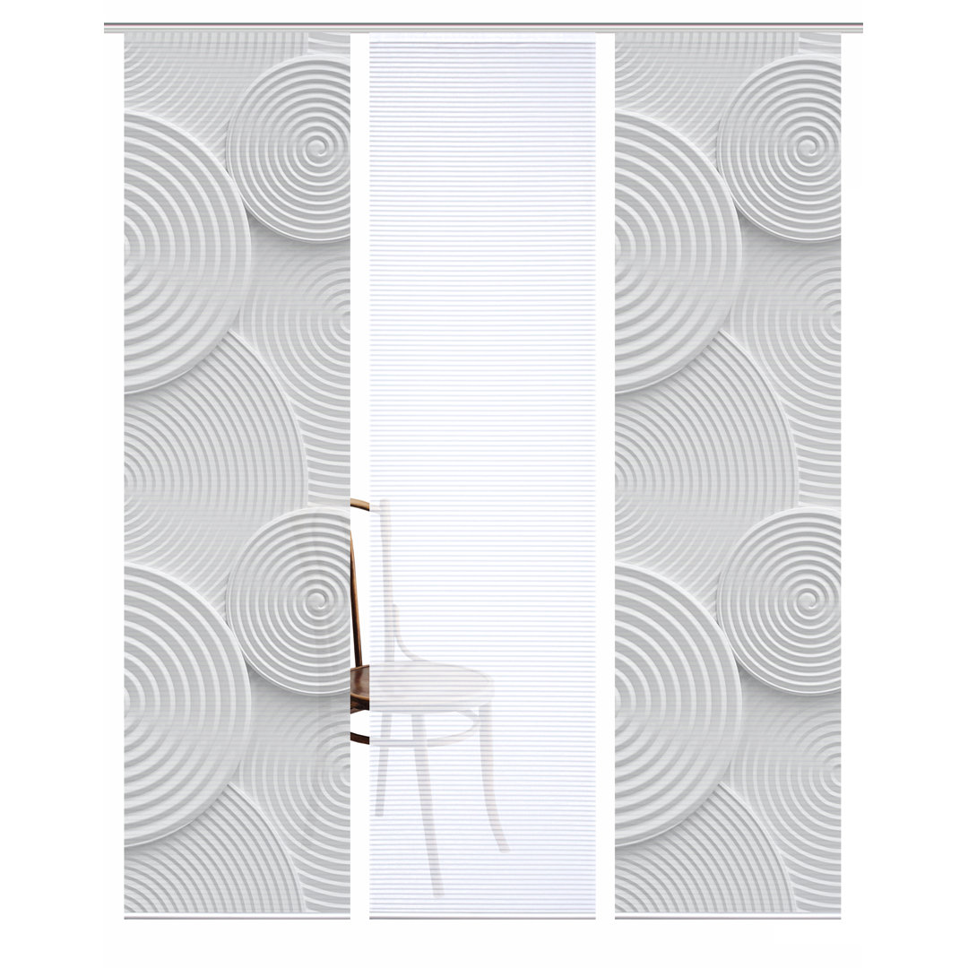 Polyester Semi Sheer Track Insert Sliding Panel