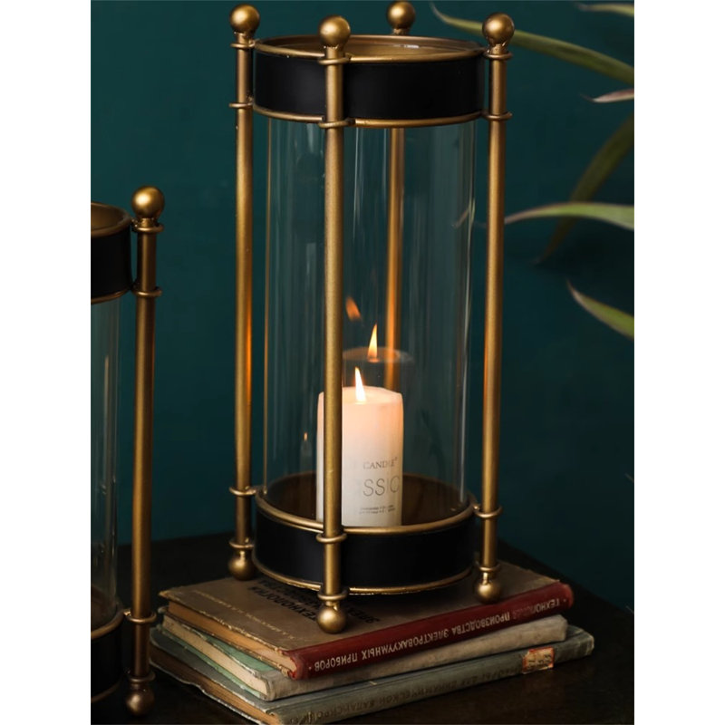 Bougeoir de table en métal, H 11,42 po x l 6,3 po x P 6,3 po