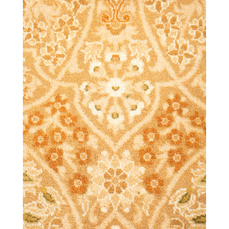 Handmade Brown Wool 8' x 10' Oriental Area Rug