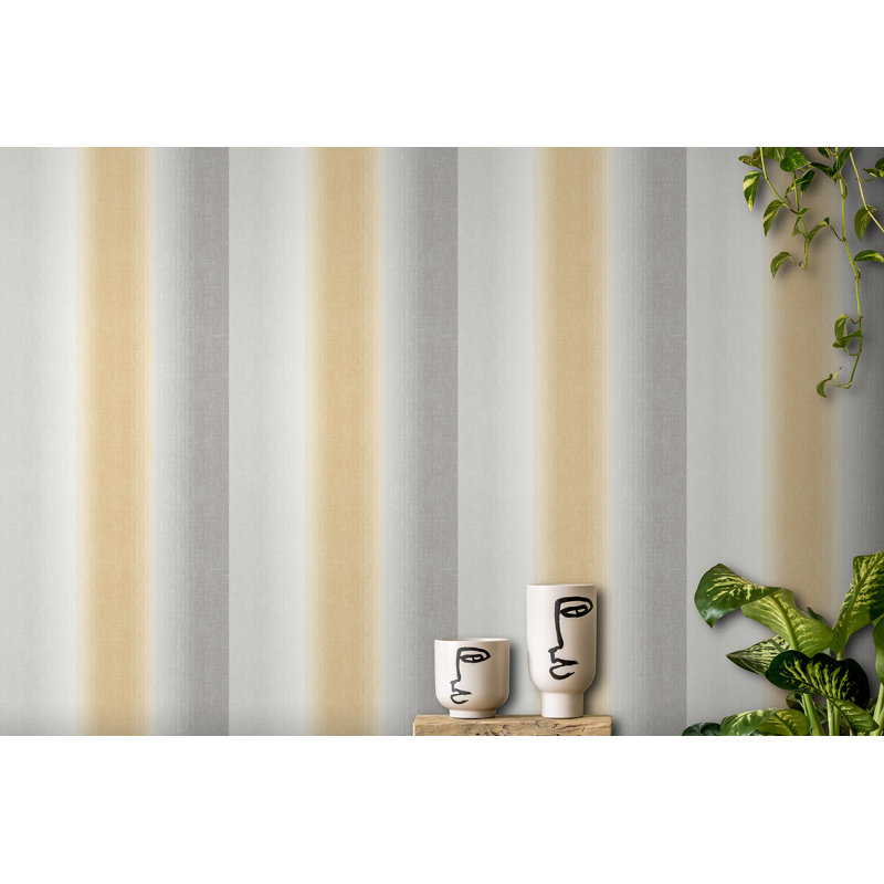 Rouleau de papier peint L 33 pi x l 20,86 po Andrera Kal, Jaune