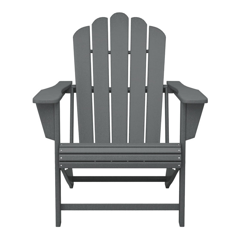 Outdoor Poly Adirondack Chair (Set Of 8), Gray