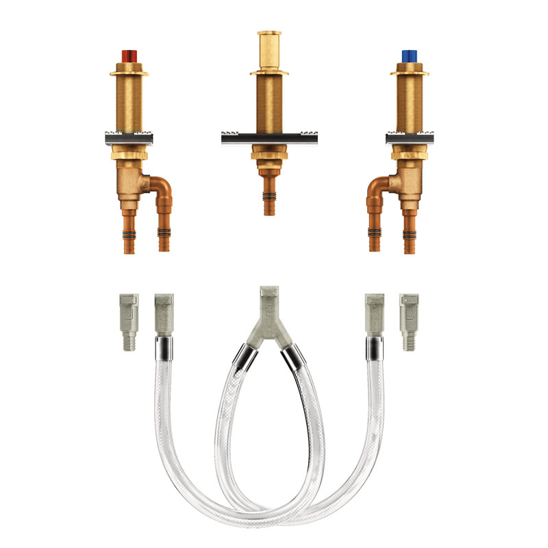 Moen M-Pact Elegance Two-Handle 10" PEX Roman Tub Valve