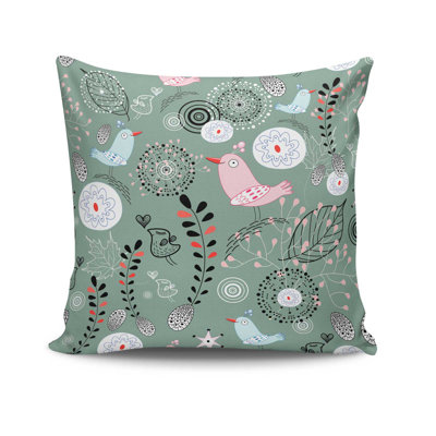 Housse et insert de coussin carré en mélange de coton Cecilly