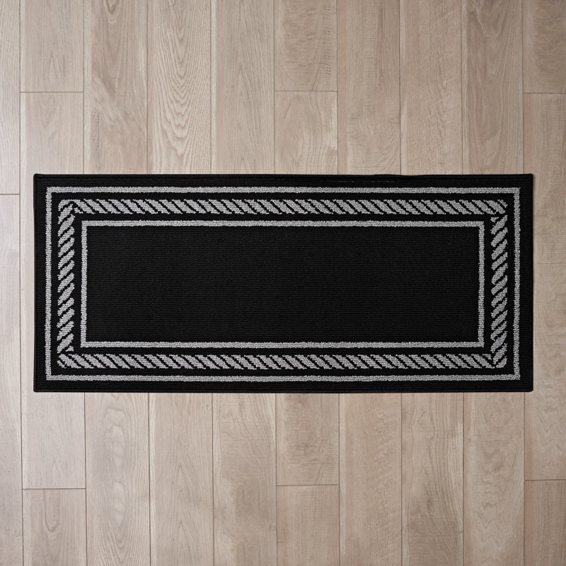 Nautica Rope Border Machine Washable All Loop Tufted Rugs 1-Piece, Rectangle 2'2" x 5'